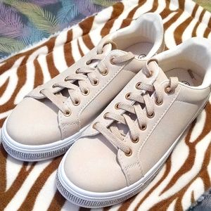 Sparkly rose gold shoes